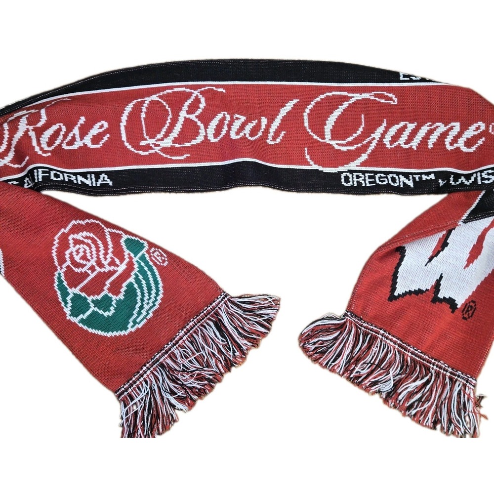 2020 University Of Wisconsin Rose Bowl Scarf Badgers Pregon Ducks Ncaa Ruffneck